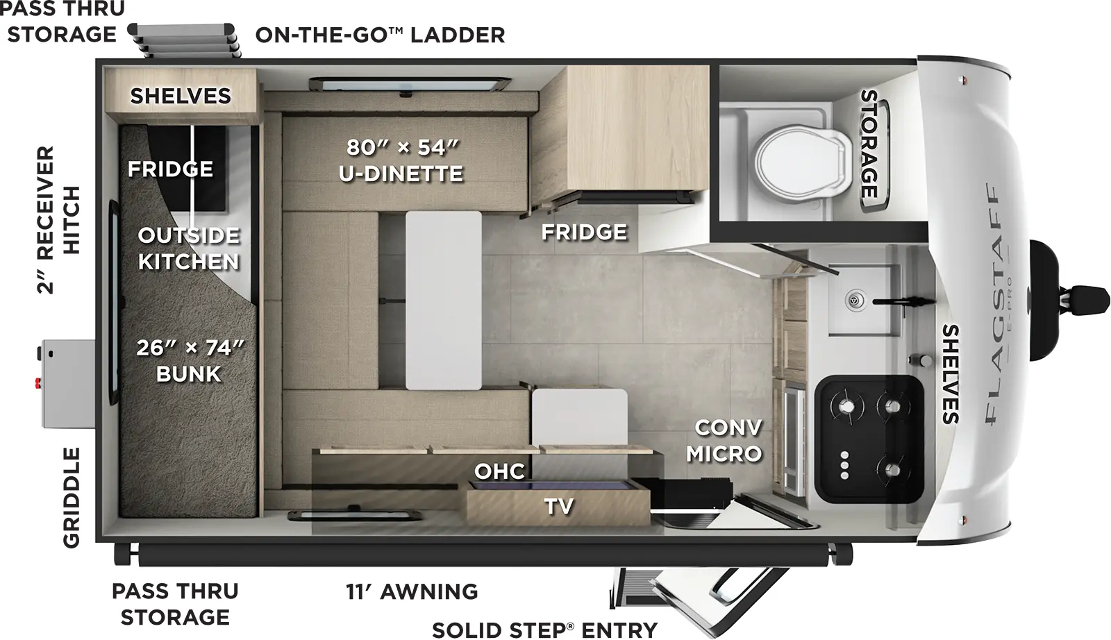 Flagstaff E Pro E15RDG Floorplan